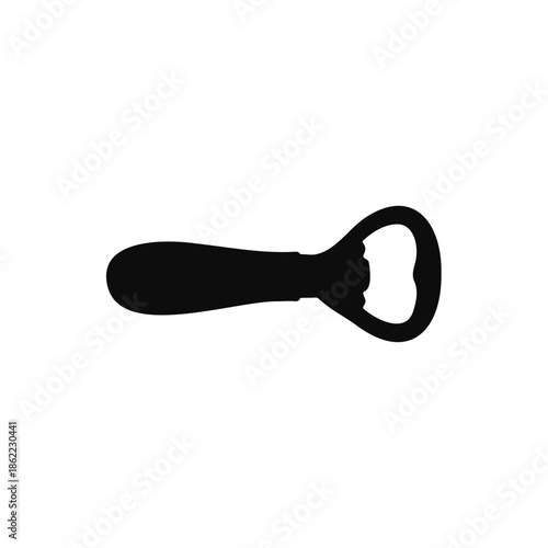Bottle opener silhouette vector flat illustration design.