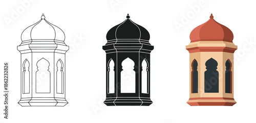 Islamic Lanterns for Islamic Design, App UI, Posters and Branding