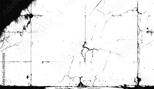 Broken Wall Grunge Texture. 