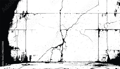 Abstract Crack Pattern Illustration. 