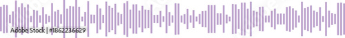 Abstract purple gradient Audio Waveform Vector Set, Sound Equalizer Waves, Music Frequency Visualization Isolated on White Background