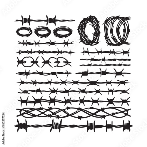 Thorn Wire and Barbed Wire Vector Collection