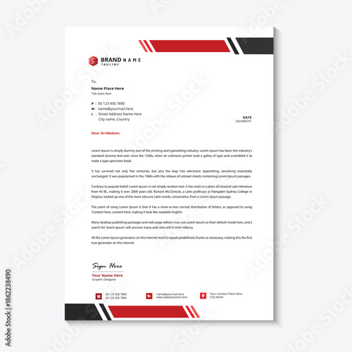Modern Corporate Letterhead Template