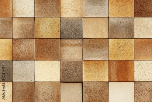 レンガのタイルが並んだ壁の表示