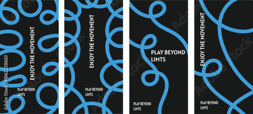 Abstract blue floral background with white elements for modern digital design