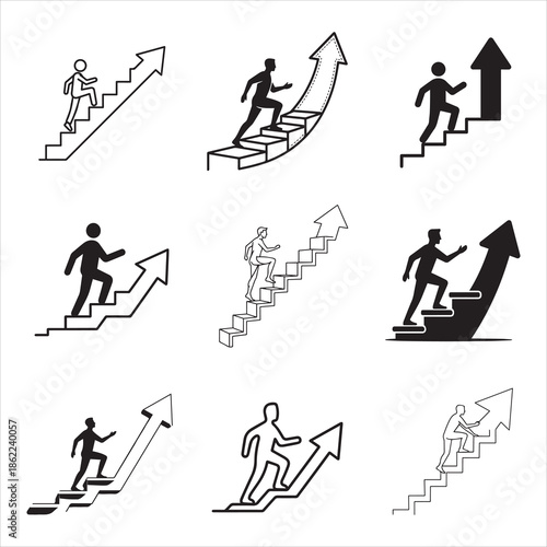 of Victory Modern Vector Silhouette Graphic Goal Achievement Design