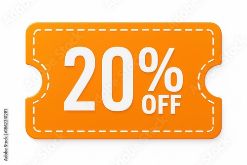 Discount ticket with twenty percent off