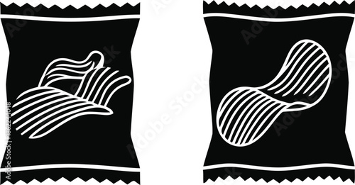 packet of chips illustration vector