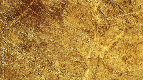 Aged Golden Metallic Surface with Scratches texture