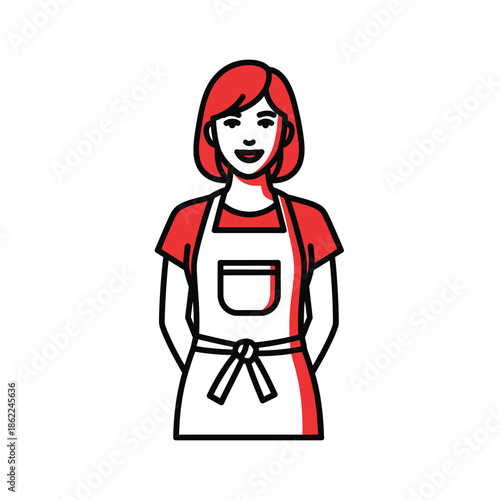 Smiling Waitress or Maid
