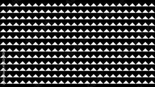 Set of seamless patterns, black and white pattern featuring a series of overlapping triangles in a geometric design.