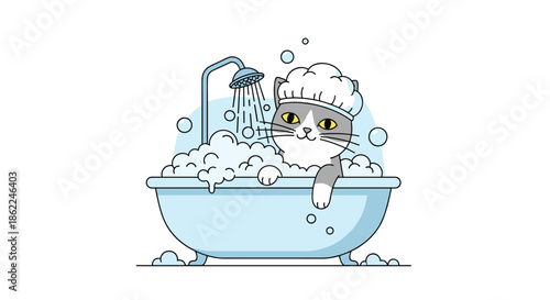 Happy female florist wearing an apron holds a beautiful bouquet of flowers in her plant shop filled with greenery.