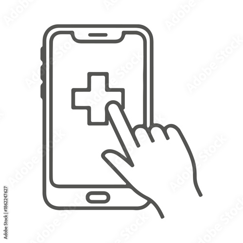 General Medical & Healthcare Line Art Icons Set.