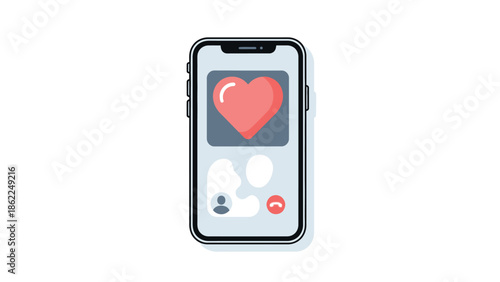 Love Message on Smartphone Screen