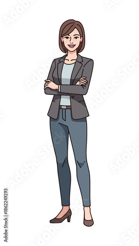 Confident Business Woman Standing