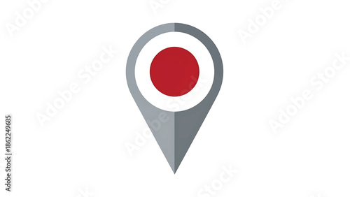A location pin with a red circle inside a gray outline. The pin is solid gray. Background is white. The circle has texture Free Download A location pin with a red circle inside a gray outline. The pin is solid gray. Background is white. The circle has texture - GFXLoad