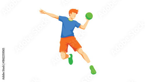 Man Playing Handball
