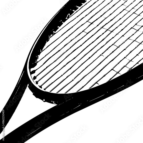 Tennis Racket Isolated on White Background