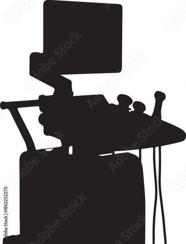 Dentist chair equipment silhouette