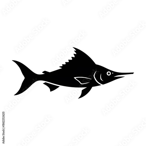 swordfish marlin silhouette ocean wildlife icon