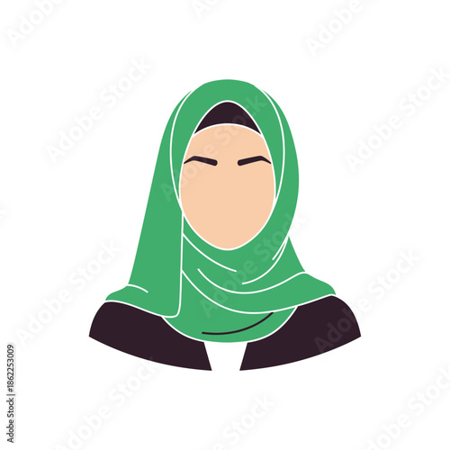 Woman Wearing Green Hijab