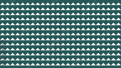 Seamless geometric pattern, Green and white patterned image featuring a series of triangles arranged in a geometric design.