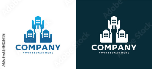 Caring hand lifting a house symbol representing protection, support, and trust. Perfect for real estate, property management, charity, insurance, construction, and social foundation brands.