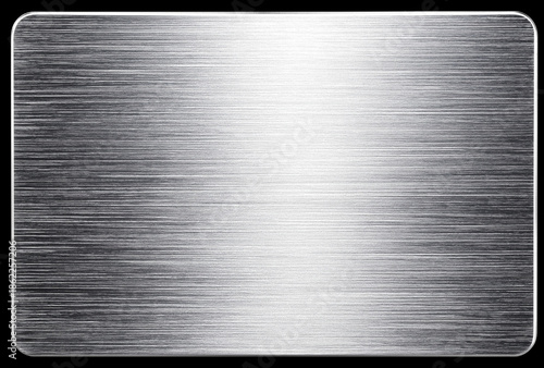 a silver rectangular sign with rounded corners