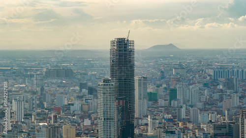 The tallest building in the Kingdom of Cambodia is under construction.