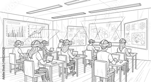 Pioneering Interactive Education Students Immerse in an Advanced Virtual Reality Classroom, Fostering Innovative Learning Experiences and Future Skill Development
