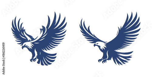silhouette drawing of eagle, hawk, falcon (artwork 1)
