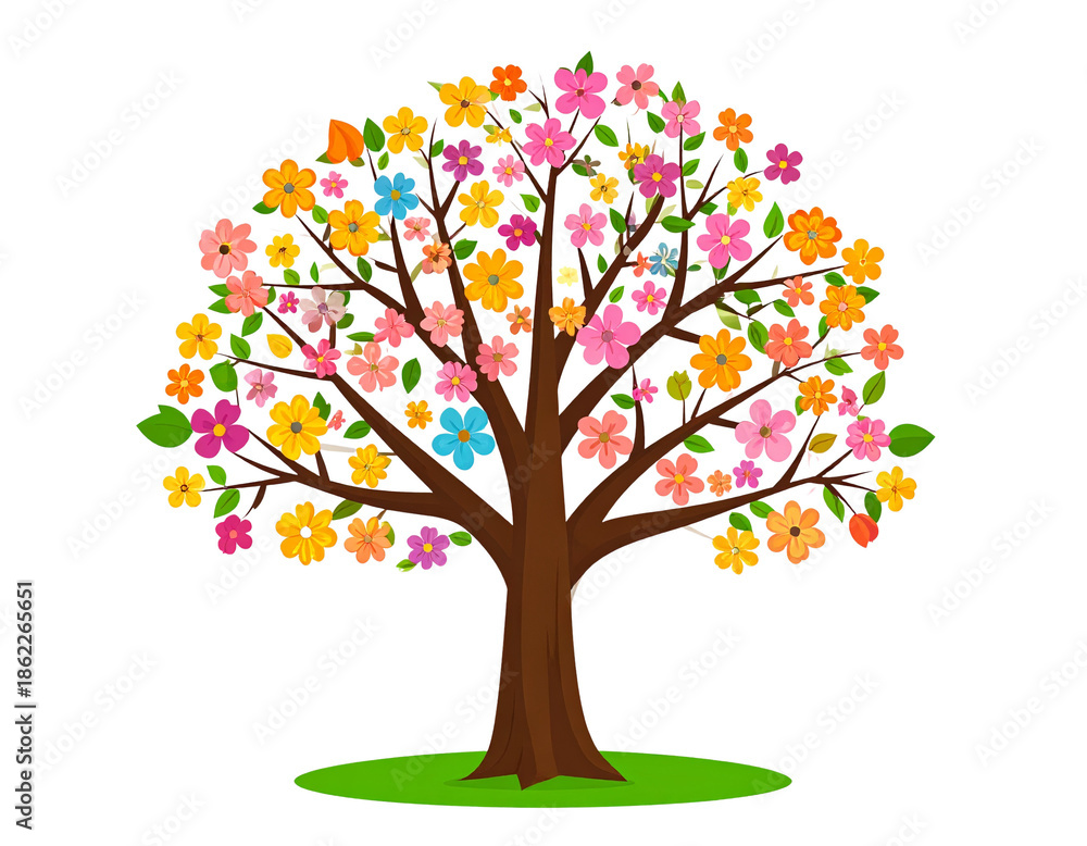 Obraz premium color flower tree isolated 