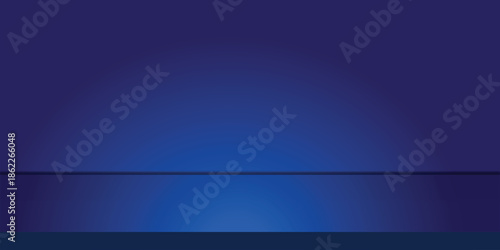 closeup shot of a blue color of table with same wall for mockup, product display, decoration