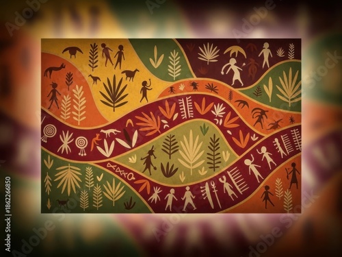 Traditional Ethnic Pattern Textile Cultural Background