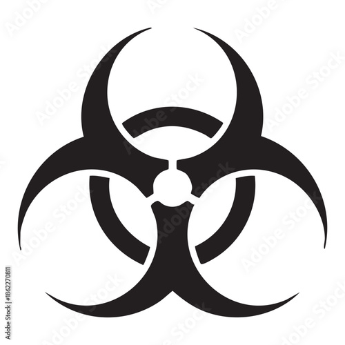 biohazard warning sign vector