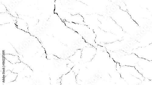 A striking close up view of a white marble surface with intricate dark veining patterns throughout