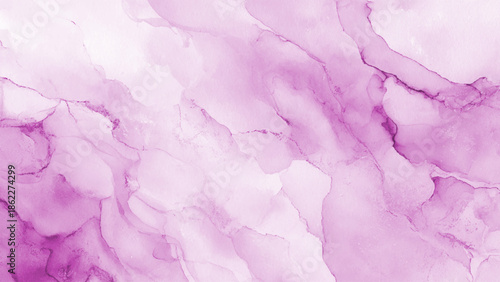An abstract watercolor background featuring swirling shades of vibrant pink and delicate purple hues creating a marbled effect