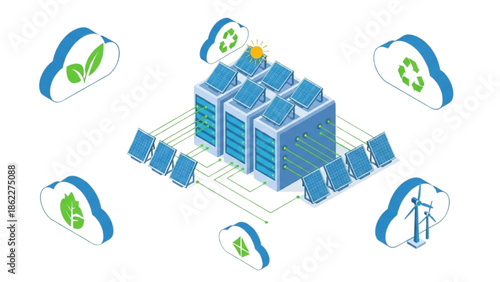 Renewable energy powering a sustainable cloud computing infrastructure