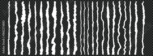 ripped or torn texture pieces of paper edge set. Torn paper edge element for social media business banner or planning sheets of paper. Ripped newspaper clip art. ripped paper note grunge brush stroke.