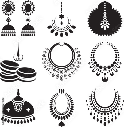 Jewelry, necklace, earring, gold, wedding, fashion, indian, luxury, ornament, accessory, woman, bride, beauty, decoration, ethnic