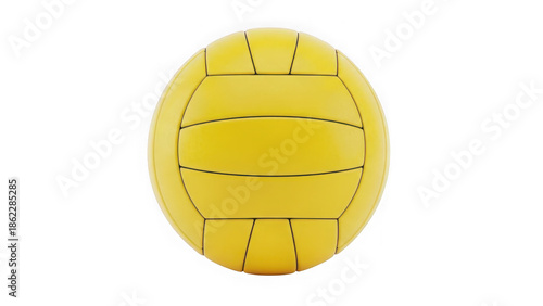 Bright yellow water polo ball
