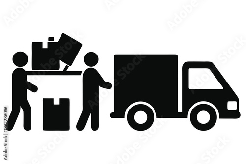 delivery man with truck