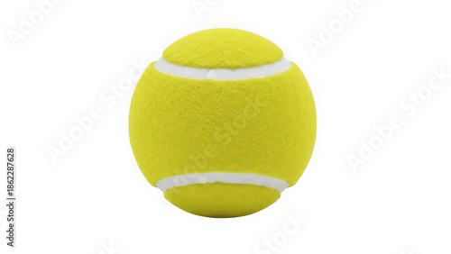 Bright yellow tennis ball