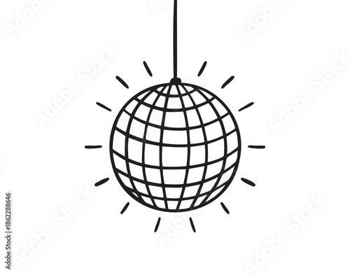 Disco ball mirror sphere party reflection sparkle