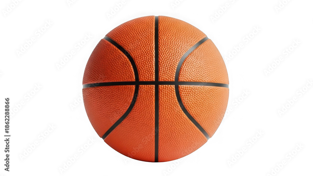 Fototapeta premium Single basketball on white background