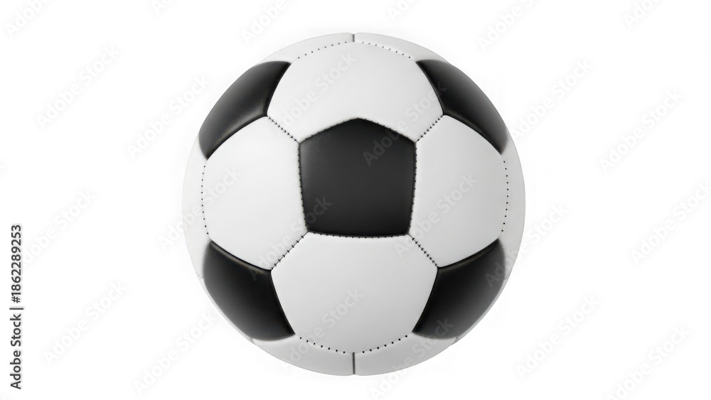 Fototapeta premium Classic black and white soccer ball