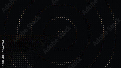 Cinematic Radar Sweep Industrial Data Orange Teal 4K Seamless Loop