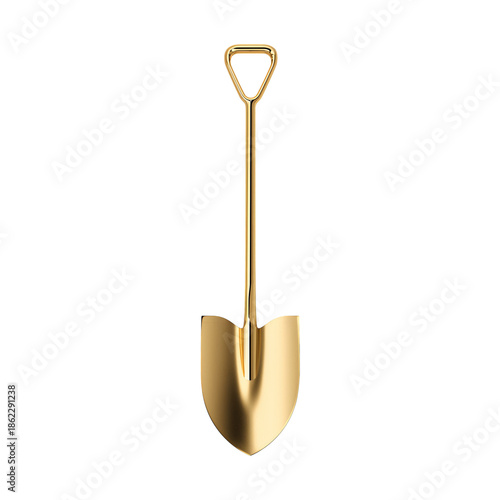 Shovel Made of Gold Used for Digging in Garden or Construction Site in Broad ...