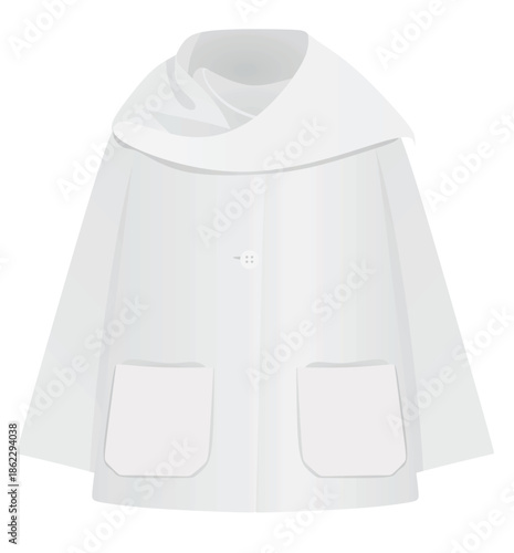 Women white jumper. vector illustration