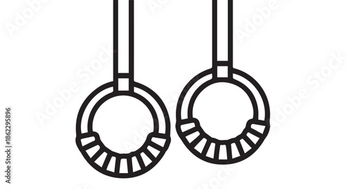 Gymnastic rings icon isolated on transparent background